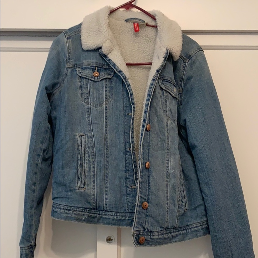 Sherpa lined denim jacket